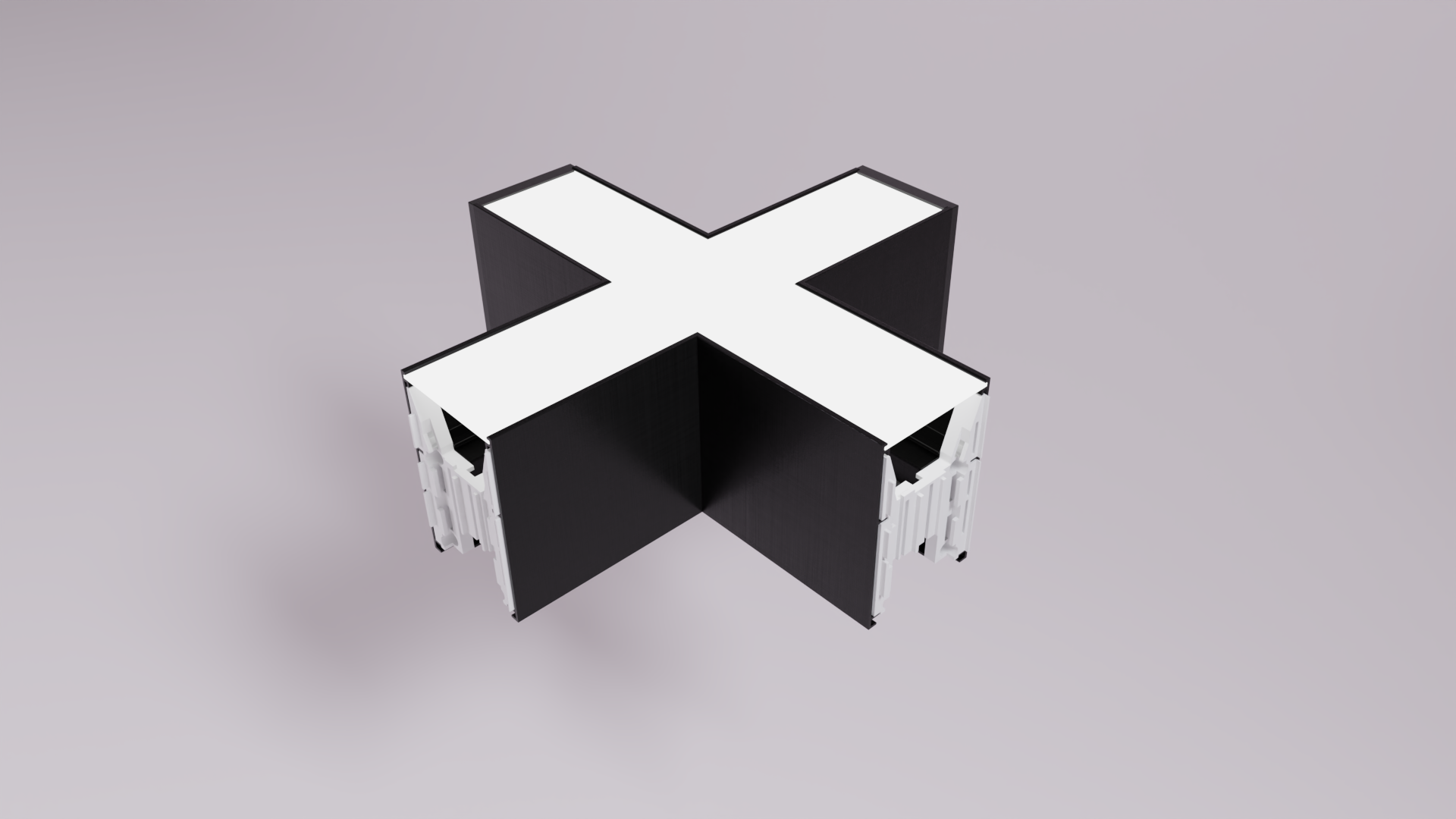 Cross junction linear lighting system